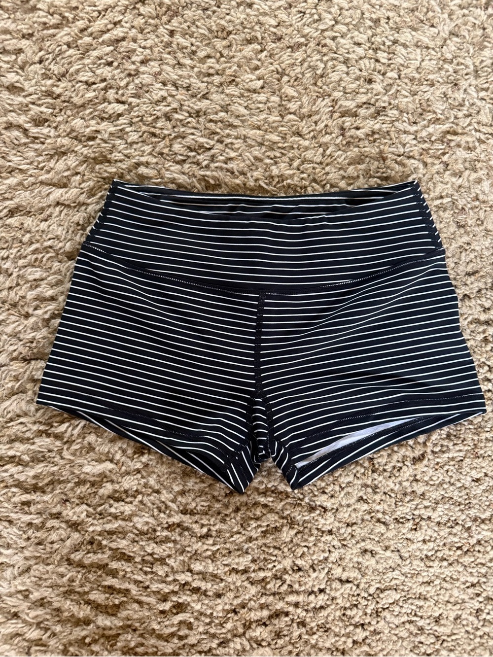 Savage Barbell Black & White Striped “Jailhouse” Athletic Shorts